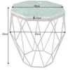 Abstrakter Beistelltisch DIAMOND 50cm grün Marmor messing Metall