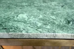 Abstrakter Beistelltisch DIAMOND 50cm grün Marmor messing Metall