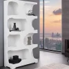 Abstraktes Regal ART AMBIENTE 180cm weiß Beton strukturiert Standregal