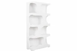 Abstraktes Regal ART AMBIENTE 180cm weiß Beton strukturiert Standregal