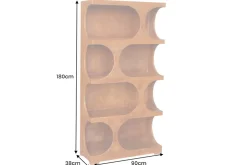 Abstraktes Regal ART AMBIENTE 180cm kupfer Beton Edelrost-Look Standregal