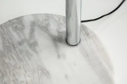 Ausziehbare Bogenlampe LOUNGE DEAL 170-200cm weiß Leinenschirm Stehlampe