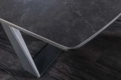 Ausziehbarer Esstisch CONCORD 180-230cm graphit grau Keramik schwarz Metall