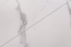 Ausziehbarer Esstisch CONCORD 180-230cm weiß Keramik schwarz Metall