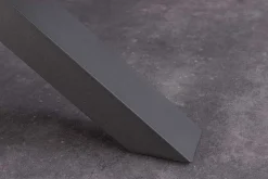 Ausziehbarer Esstisch ETERNITY 160-200cm weiß Keramik schwarz Metall