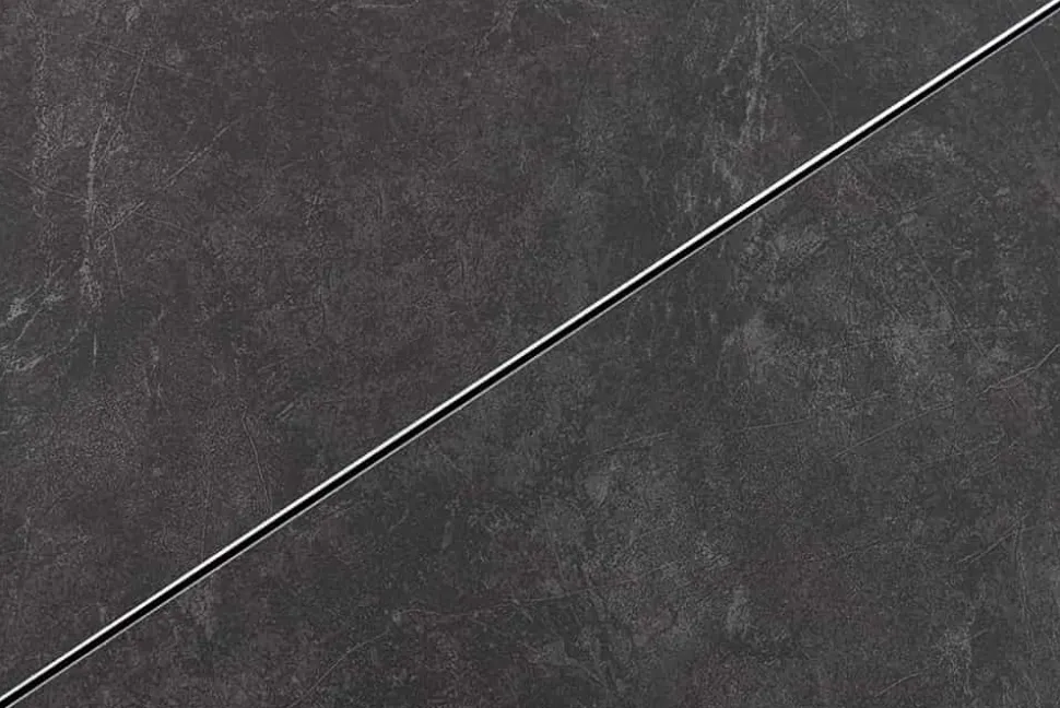 Ausziehbarer Esstisch ETERNITY 160-200cm graphit grau Keramik schwarz Metall