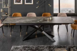 Ausziehbarer Esstisch EUPHORIA 180-220-260cm taupe anthrazit Keramik made in Italy