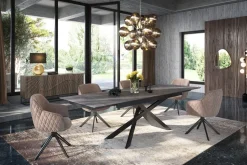 Ausziehbarer Esstisch EUPHORIA 180-220-260cm Graphit Keramik made in Italy