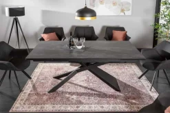 Ausziehbarer Esstisch EUPHORIA 180-220-260cm anthrazit Lava Keramik made in Italy
