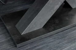 Ausziehbarer Esstisch MONTREAL 180-280cm grau graphit Keramik-Design X-Gestell