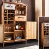 Authentischer Barschrank ATELIER 120cm natur Pinienholz Metall-Vintage-Bar
