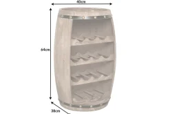 Authentisches Weinregal BODEGA 65cm natur Pinie Weinfass Shabby Chic