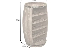 Authentisches Weinregal BODEGA 80cm natur Pinie Weinfass Shabby Chic
