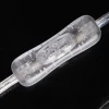 Befüllbare Tischlampe CLASSICO 75cm weiß transparent Glas mit Leinenschirm