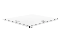 Bequemer Topper CLOUD FLEX 180x200cm weiß