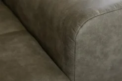 Big Sofa ELEGANCIA 285cm taupe Microfaser XXL Couch inkl. Kissen Federkern
