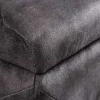 Chesterfield Bettbank EXTRAVAGANCIA 140cm grau Samt mit Stauraum