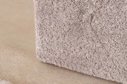 Chesterfield Bettbank EXTRAVAGANCIA 140cm champagner greige Bouclè mit Stauraum