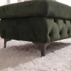 Chesterfield Sitzhocker MODERN BAROCK 95cm grün Samt Fußhocker
