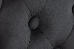 Chesterfield Stuhl CASTLE schwarz Samt Gummiholz Ziernieten