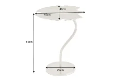 Dekorativer Beistelltisch GINKGO LEAF 55cm silber handmade Metall