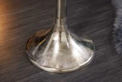 Dekorativer Sektkühler CHAMPAGNE 80cm antik silber handmade Metall Flaschenkühler