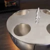 Dekorativer Weinkühler VINO 80cm silber handmade Metall Flaschenkühler Sektkühler