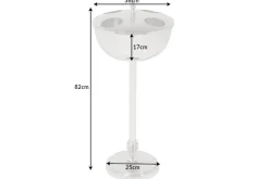 Dekorativer Weinkühler VINO 80cm silber handmade Metall Flaschenkühler Sektkühler