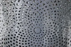 Deko Windlicht CANDLELIGHT 30cm grau Metall handmade Laterne