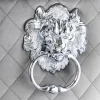 Design Barhocker CASTLE DELUXE grau Samt silber Edelstahl mit Lehne Chesterfield