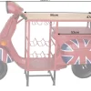 Design Bartisch SCOOTER 180cm rot Mangoholz Handarbeit Upcycling