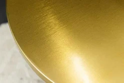 Design Beistelltisch ABSTRACT 60cm gold Metall gebürstet Patina Handarbeit rund Säulentisch