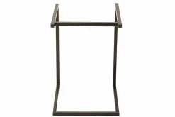Design Beistelltisch CIANO 40cm Akazie Massivholz schwarz Tablett-Tisch