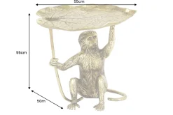 Design Beistelltisch WILDLIFE MONKEY 60cm gold antik Metall handmade