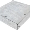 Design Bodenkissen XL ABSTRAKT 70cm blau beige abstraktes Muster Sitzpouf