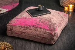 Design Bodenkissen XL MODERN ART 70cm rot pink abstraktes Muster Sitzpouf