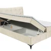 Design Boxbett DECADENCIA 180x200cm beige Samt mit Stauraum Matratze Topper