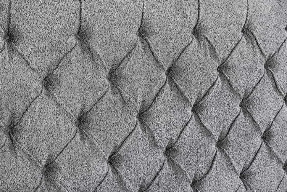 Design Boxbett PARIS 180x200 cm grau Bouclé Chesterfield