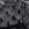 Design Chesterfield Sessel MODERN BAROCK 120cm dunkelgrau Samt