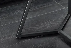 Design Couchtisch MARVELOUS 90cm weiß Marmor Keramik schwarzes Metall