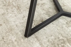 Design Couchtisch MARVELOUS 70cm anthrazit Marmor Keramik schwarzes Metall