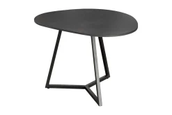 Design Couchtisch MARVELOUS 70cm anthrazit Marmor Keramik schwarzes Metall
