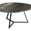 Design Couchtisch MARVELOUS 90cm schwarz gold sand Aurora Oro Keramik Metall