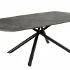 Design Couchtisch OSAKA 110cm anthrazit Keramik schwarz Metall mit Sterngestell