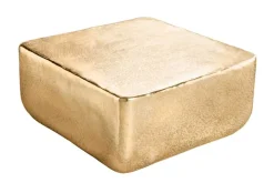 Design Couchtisch UNIT 70cm gold Metall Hammerschlag handmade