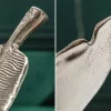 Design Deko Schale SILVER LEAF 65cm silber Blatt Design Metall Handarbeit