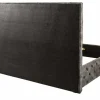 Design Doppelbett PARIS 180x200cm grau Samt Chesterfield