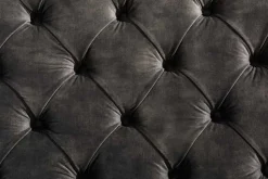 Design Doppelbett PARIS 180x200cm grau Samt Chesterfield
