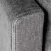 Design Ecksofa MANHATTAN 295cm dunkelgrau Samt Federkern 3-Sitzer Metallfüße