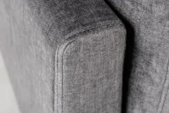 Design Ecksofa MANHATTAN 295cm dunkelgrau Samt Federkern 3-Sitzer Metallfüße